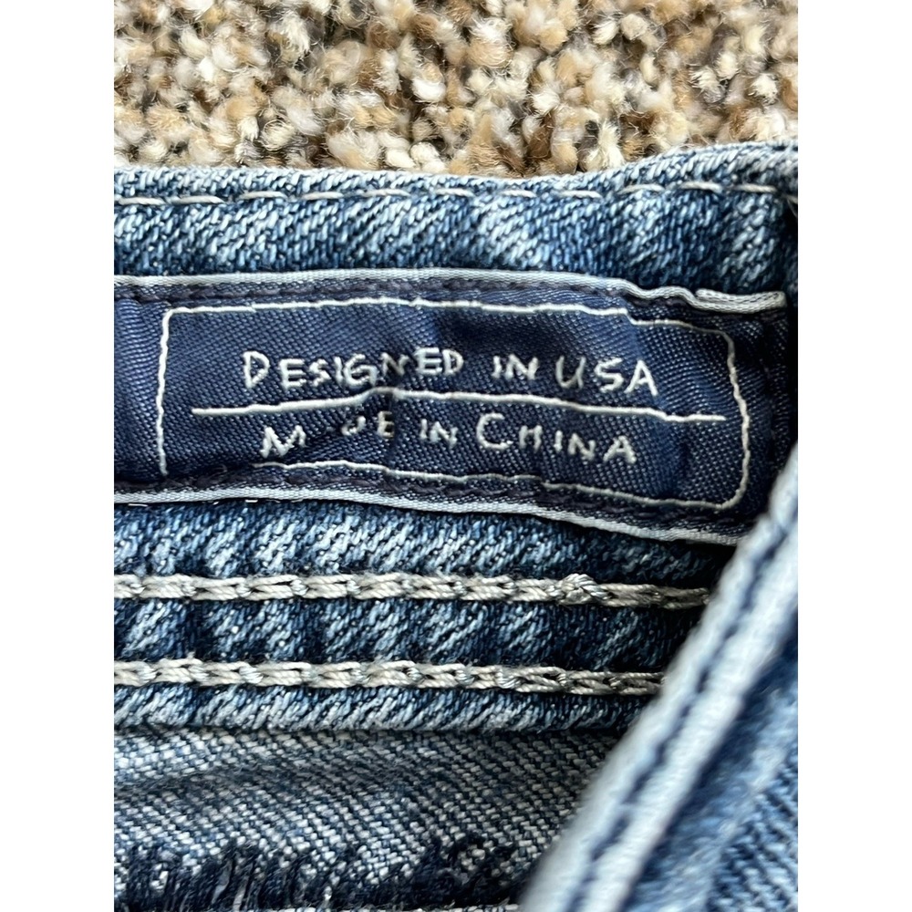 Miss Me Blue Boot Cut Jeans with Silver Accents - Picture 15 of 16